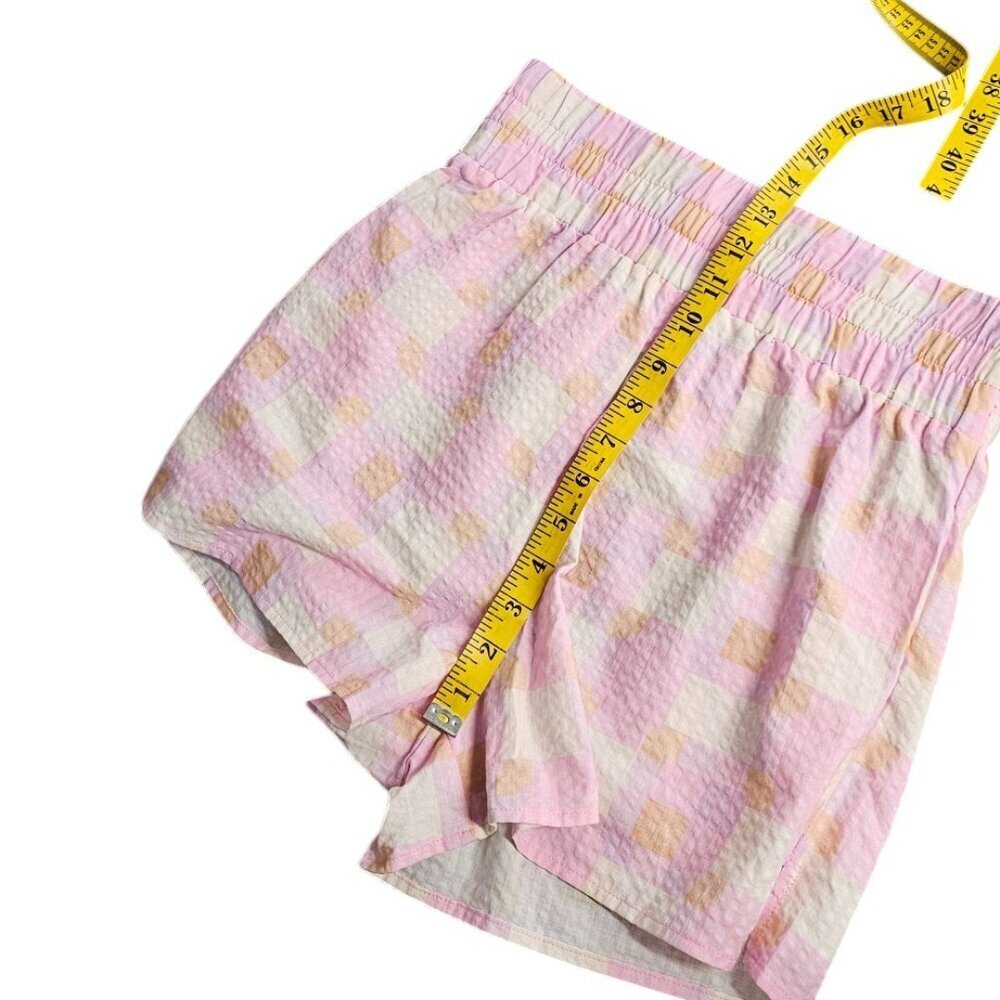 Smash + Tess Womens Malia Short in Hawaiian Check Print, Cotton, High Rise, XS - Picture 6 of 9